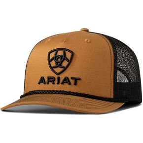 ARIAT Men's Tan Richardson 112 Trucker Cap with 3D Embroidered Logo