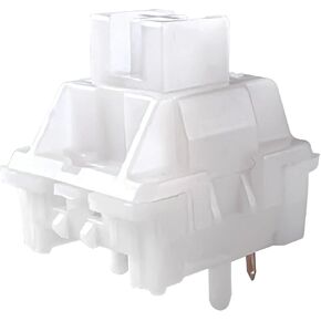 White Jade Mechanical Gaming Keyboard Mute Switch, 5-Pin Linear/Gaming/Office/Pre-Lubricated Dustproof Switch
