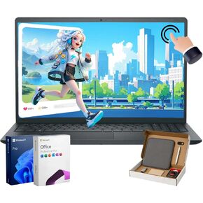 Dell Inspiron 15 Touchscreen Laptop - Windows 11 Pro & Offfice Lifetime, Intel 10-Core i5-1334U (Up to 4.6GHz), 15.6" FHD Anti-Glare Touch Screen, Copilot Business Laptop, WiFi 6 | 64GB RAM + 2TB SSD