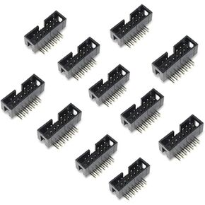 Oiyagai 20Pcs 50 Pins 2.54mm Pitch Right Angle Connector Pin IDC Box Headers