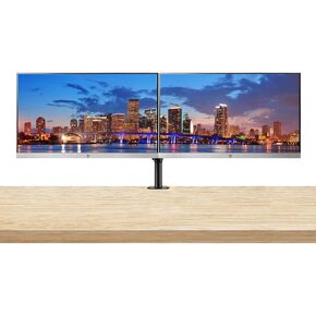 HP EliteDisplay E223 21.5 Inch IPS LED Backlit Monitor (1FH45A8#ABA) 2-Pack Display Bundle with Fully Adjustable Dual Monitor Stand and Desk Mount Clamp