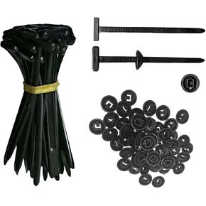 100 Pcs Nylon Universal Cable Tie Buckle,Heavy Duty Self-Locking Nylon Zip Ties Holder with Pin & Button Design,Plastic Cable Ties Tool Fasteners for Car Daily Repair