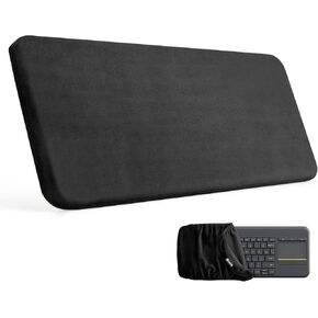 Keyboard Dust Cover for Logitech K400 Plus Wireless Touch Keyboard, Stretch Fabric Sleeve Covers 60% Gaming Keyboard, Fit for Small Keyboards from 11" x 5" up to 14" x 5.5" (Black)