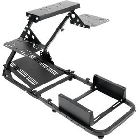 Dardoo G920 Flight Racing Simulator Cockpit Adjustable Compatible With HOTAS Warthog, G Saitek, Logitech G923, Thrustmaster T80 T150, Game Mount Without Wheel, Shifter,Seat and Pedal