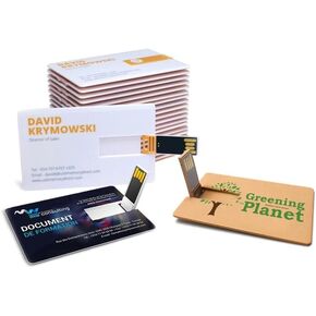 Custom Credit Card USB Flash Drive, 50 Pack Personalized USB Data Storage Device for Corporate Gifts, Bulk Order Available (128MB,with Gift Box) in Kuwait