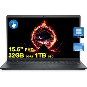 Dell Inspiron 15 3520 Business Business Laptop | 15.6 "FHD مضاد للتجانس Multi-Touch | Intel 10-Core I5-1235U (> I7-1195G7) | 16GB DDR4 512GB SSD WIN11PRO