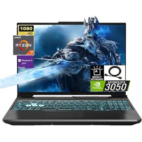 ASUS TUF A15 Gaming Laptop, 15.6" FHD 144Hz Display, AMD Ryzen 7 7435HS Processor, NVIDIA GeForce RTX 3050, 32GB DDR5 RAM 2TB PCIe SSD, RGB Backlit Keyboard., Wi-Fi 6, Windows 11 Pro, Black