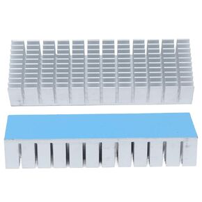 Garosa 2Pcs Aluminum Heatsink Cooler CPU Cooling Board 120x40x20mm Large Air Area Suitable for Many Kinds of Hosts, DIY Motherboards (No Backing Glue)