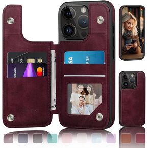 Designed for iPhone 11 Pro Case Wallet with Card Holder, [Magnetic Clasp Cover] [RFID Blocking Leather Protection] Shockproof Women Men Cases 5.8 Inch for Apple 11 Pro Light Brown