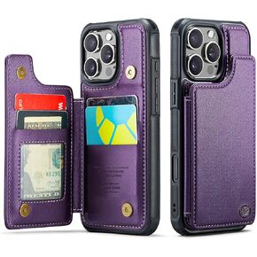 لـ iPhone 16 Pro Max Case Wallet مع حامل البطاقة ، Wallet Case for iPhone 16 Pro Max ، حظر RFID ، غلاف هاتف Retro Pu Leather Recover