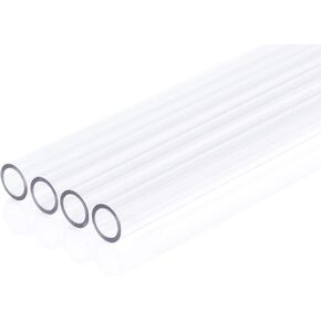 Alphacool Eisrohr PETG HardTube Rigid Tubing, 11mm ID / 14mm OD, 80cm, Clear, 4-Pack