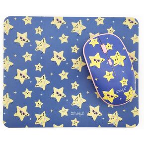 Mr. Wonderful 2-in-1 Pack Wireless Mouse and Mouse Mat with Stars Design