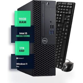Blair Tech Windows 11 Desktop Computer | Intel i5-8500 (3.2) | 32GB DDR4 RAM | 1TB SSD Solid State | Home or Office Optiplex PC | Keyboard & Mouse (Renewed)