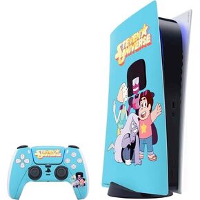 ألعاب Skinit Scenit Gaming Skin متوافقة مع حزمة PS5 - شبكة Cartoon Network المرخصة رسميًا Steven Universe Steven Universe Design