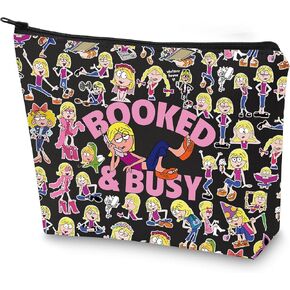 WZMPA Lizzie Fans Cosmetic Makeup Bag Lizzie Cartoon Inspired Gift Booked & Busy Lizzie Zipper Pouch Bag For TV Series Fans (Booked & Busy) in Kuwait