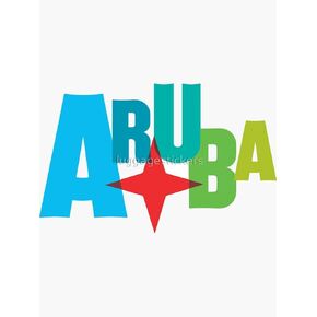 Aruba Sticker - Sticker Graphic -Stickers for Hydroflask Water Bottles Laptop Computer Skateboard, Waterproof Decal Stickers