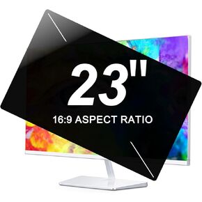 2-Pack 23 Inch Privacy Screen for Computer Monitor, Removable Anti-Blue Light Glare Computer Screen Privacy Shield, Anti-Spy Data Confidentiality Security Protector, 16:9 Widescreen Monitor