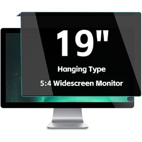 2-Pack Hanging 19 Inch Computer Privacy Screen Filter for 5:4 Widescreen Monitor,Anti-Spy Privacy Shield Anti Blue Light & Glare Privacy Filter Panel, Hanging Type Removable Easy Installation