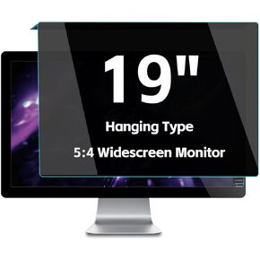 2-Pack Hanging Design 19 Inch Computer Privacy Screen Shield,5:4 Widescreen Monitor,Anti Blue Light & Glare Privacy Filter Panel,Data Security Monitor Cover,Removable and Easy Installation