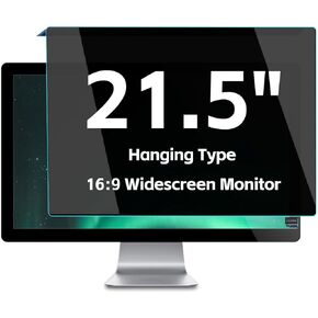 2-Pack Acrylic Hanging Type Computer Privacy Screen 21.5 Inch, Blocking Blue Light Glare Eye Protection Filter, Anti-Spy Data Confidentiality Privacy Panel, 16:9 Widescreen Monitor