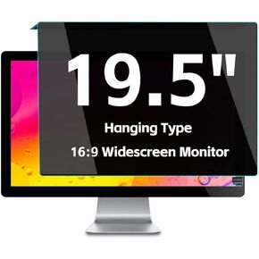 2-Pack Hanging Privacy Screen Filter for 19.5 Inches, 17.51 Inch Widht X 10.23 Inch Height, 16:9 Widescreen Monitor, Anti Blue Light & Glare Protection, Data Security Monitor Privacy Shield