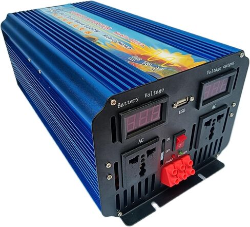 Power 12000W 6000W DC 24V إلى AC 220V 230V 240V 50HZ DIGHT DIGAL DISPLAY DISTRION DISTER SINE WAVERTER (اللون: 60 هرتز ، الحجم: 24V-220-240V) in Kuwait
