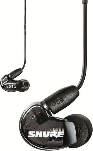 Shure Aonic 215 Wired Sound Isolating Earbuds, Black & RMCE-UNI Universal Communication Cable for Detachable SE Earphones in Saudi Arabia