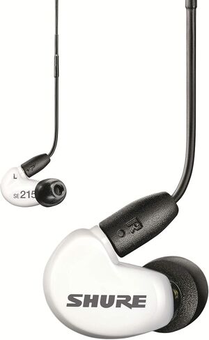 Shure Aonic 215 Wired Sound Isolating Earbuds, Black & RMCE-UNI Universal Communication Cable for Detachable SE Earphones in Saudi Arabia