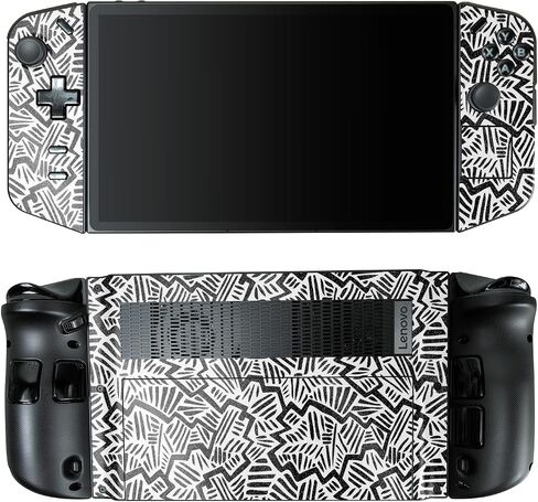 Glossy Glitter Gaming Skin Compatible with Lenovo Legion Go - Abstract Black - Premium 3M Vinyl Protective Wrap Decal Cover - Easy to Apply | Crafted in The USA by MightySkins in Saudi Arabia