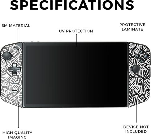 Glossy Glitter Gaming Skin Compatible with Lenovo Legion Go - Abstract Black - Premium 3M Vinyl Protective Wrap Decal Cover - Easy to Apply | Crafted in The USA by MightySkins in Saudi Arabia