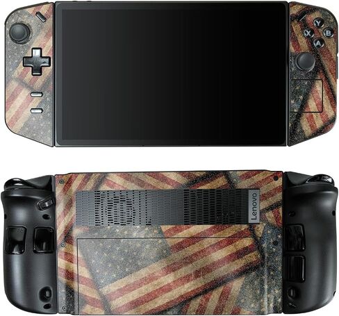 Glossy Glitter Gaming Skin Compatible with Lenovo Legion Go - Abstract Black - Premium 3M Vinyl Protective Wrap Decal Cover - Easy to Apply | Crafted in The USA by MightySkins in Saudi Arabia