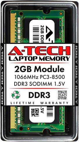 A-Tech 8GB Kit (2x4GB) RAM لـ Dell Latitude E6410 ، E5520M ، E5510 ، E5420M ، E5410 ، E4310 ، E4300 ، E4200 LAPTOP | DDR3 1066 MHz SODIMM PC3-8500 ترقية الذاكرة in Kuwait