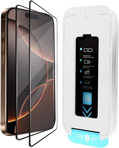 【2025 ترقية 2 حزمة iPhone 16 Pro Max Screen Protector (6.9 ")-9H الزجاج المقسى ، وخصوصية واضحة ، واضحة ، سهلة التثبيت ، مضاد ، مضاد للخلع ، صديقة للحالة in Kuwait