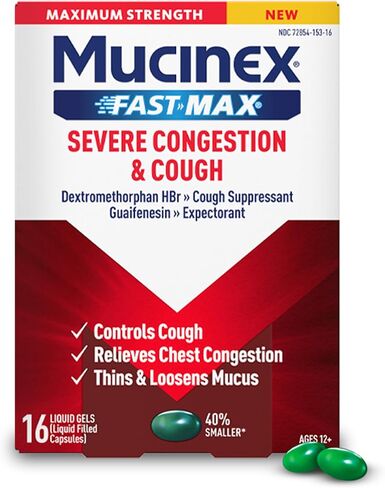 Mucinex Fast-Max Severe Congestion & Cough Liquid Gels 16ct in Saudi Arabia