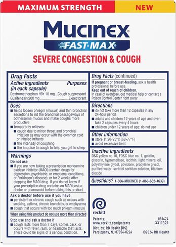 Mucinex Fast-Max Severe Congestion & Cough Liquid Gels 16ct in Saudi Arabia