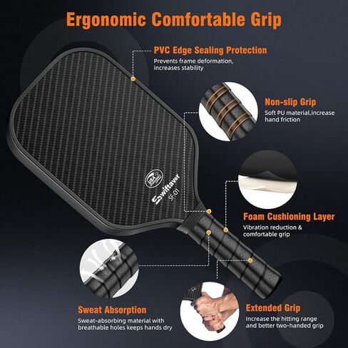 Pickleball Paddles, Pickleball Set of 4 Premium Wood Pickleball Paddles, 4-40 Holes Pickleball Balls, 4 Cooling Towels & Carry Bag, Pickleball Rackets with Ergonomic Cushion Grip in Saudi Arabia