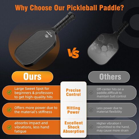 Pickleball Paddles, Pickleball Set of 4 Premium Wood Pickleball Paddles, 4-40 Holes Pickleball Balls, 4 Cooling Towels & Carry Bag, Pickleball Rackets with Ergonomic Cushion Grip in Saudi Arabia