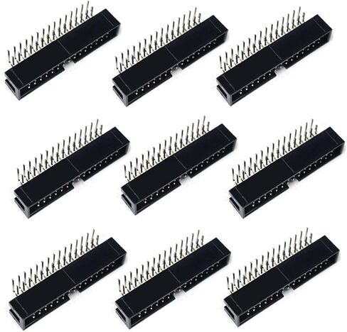 Oiyagai 20Pcs 50 Pins 2.54mm Pitch Right Angle Connector Pin IDC Box Headers in Saudi Arabia
