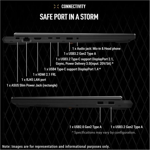 ASUS TUF A16 Copilot+ Gaming Laptop, AMD Ryzen AI 9 270, 32 GB DDR5 RAM, 2 TB PCle SSD, 16" FHD+ (1920x1200) 165Hz Display, Nvidia G-Force RTX 5070, 1-Zone RGB Keyboard, W11 Pro, Jaegar Gray in Saudi Arabia