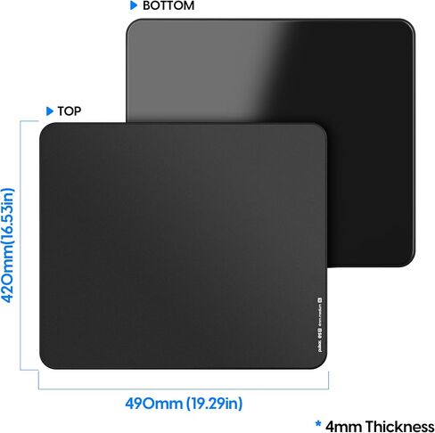 Pulsar - eS1 Esports Professional Level Gaming Mouse Pad 4mm Thickness Anti-Slip Base Anti-Fray Precision Stitching Medium to high Glide Speed 19.3in x 16.5in (XL, Black) in Saudi Arabia