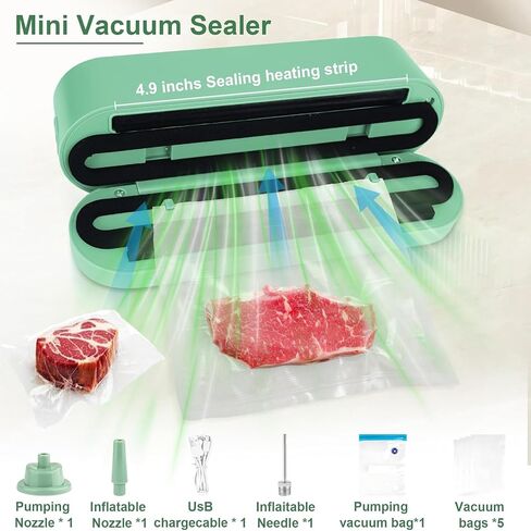 Sealer Mini Vacuum Sealer 3 in 1 cordless food sealer للتخزين الجاف/الرطب للتخزين المحمولة باليد الخاطئة بالحرارة المقلدة in Kuwait