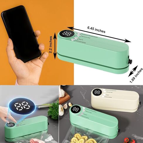 Sealer Mini Vacuum Sealer 3 in 1 cordless food sealer للتخزين الجاف/الرطب للتخزين المحمولة باليد الخاطئة بالحرارة المقلدة in Kuwait