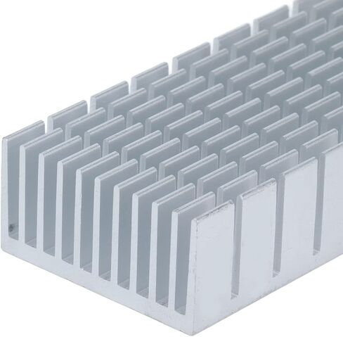 Garosa 2pcs الألومنيوم تداخن التبريد لوحة التبريد وحدة المعالجة المركزية 120x40x20mm مساحة الهواء كبيرة مناسبة لأنواع العديد من المضيفين ، اللوحات الأم DIY (لا توجد غراء دعم) in Kuwait