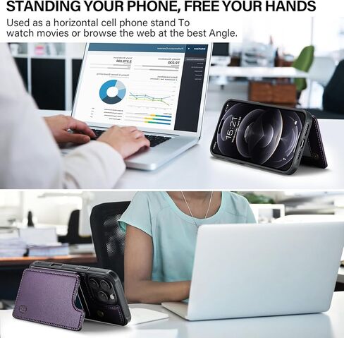 لـ iPhone 16 Pro Max Case Wallet مع حامل البطاقة ، Wallet Case for iPhone 16 Pro Max ، حظر RFID ، غلاف هاتف Retro Pu Leather Recover in Kuwait