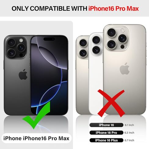 لـ iPhone 16 Pro Max Case Wallet مع حامل البطاقة ، Wallet Case for iPhone 16 Pro Max ، حظر RFID ، غلاف هاتف Retro Pu Leather Recover in Kuwait