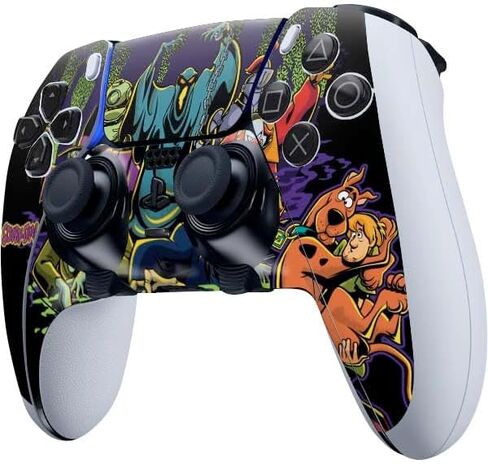 Skinit Decal Gaming Skin Compatible with PS5 DualSense Edge Pro Controller - Officially Licensed Scooby Doo vs Monsters Design in Saudi Arabia