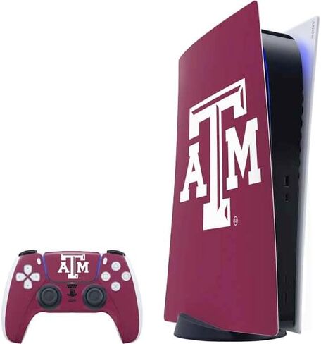 ألعاب Skinit Scenit Maming Skin متوافقة مع حزمة PS5 - تصميم جامعة Texas A&M المرخص رسميًا in Saudi Arabia