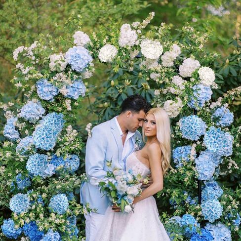 GREENTIME 13" Artificial Hydrangea Flowers Faux Hydrangea Bouquet with 7 Head 3.15" Tiny Hydrangea for Wedding Bouquet Party Home Decor DIY Baby Shower Centerpieces Tables Decoration(Green) in Kuwait