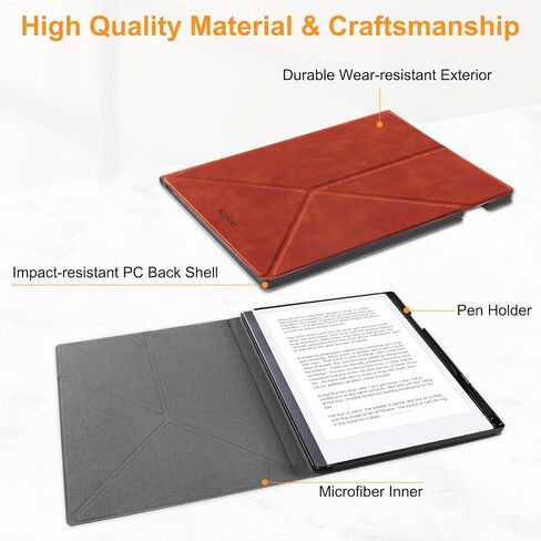 Case for Remarkable 2 10.3'' Digital Paper - Premium PU Leather with Foldable Stand, Pen Holder & Magnetic Closure,Cover for Remarkable 2(2020 Released),Blue in Kuwait