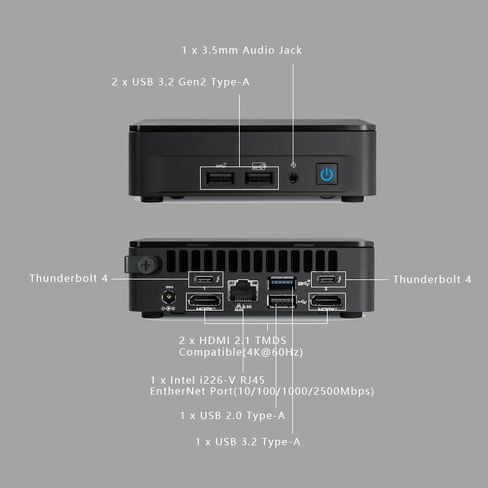 Intel NUC 13 Arena Canyon Mini PC NUC13ANHi7 Mini Desktop Computer/HTPC 13th Gen. Intel Core i7-1360P,12 Cores(4P+8E), 16 Threads,WiFi 6, Bluetooth 5.3,Windows 11 Pro(16GB DDR4 RAM,1TB PCIe SSD) in Kuwait